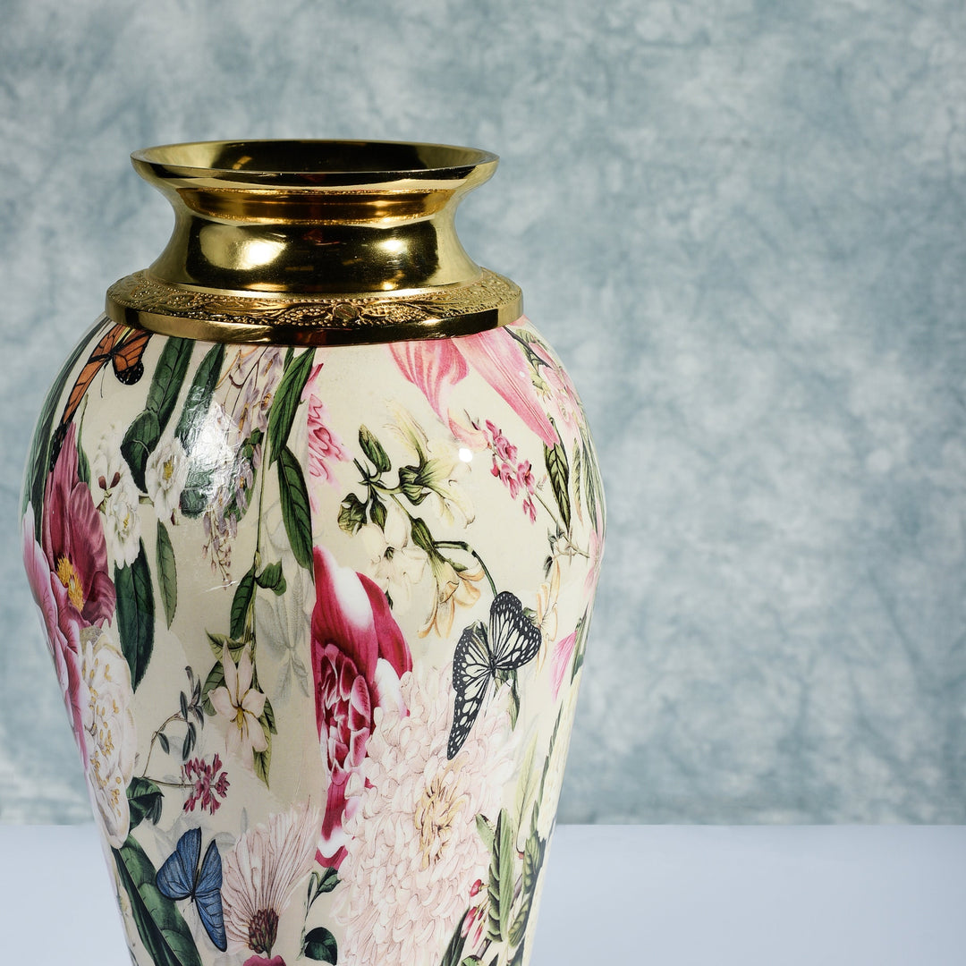 Nora Metal Printed Vase