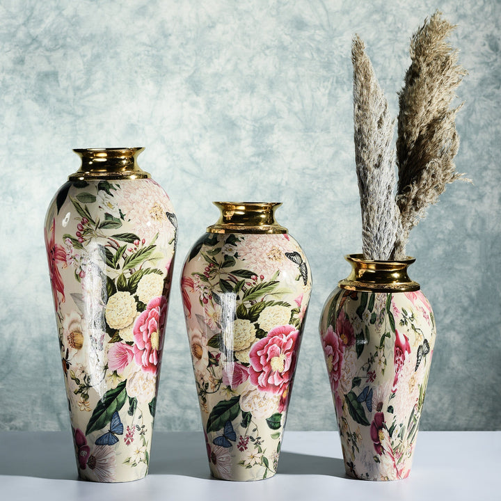 Nora Metal Printed Vase