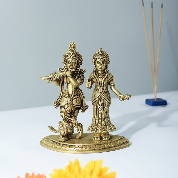 Radha Krishna Brass Idol