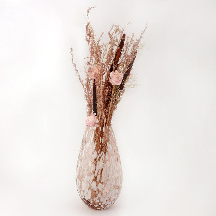 Rainy Pink Droplet Glass Vase