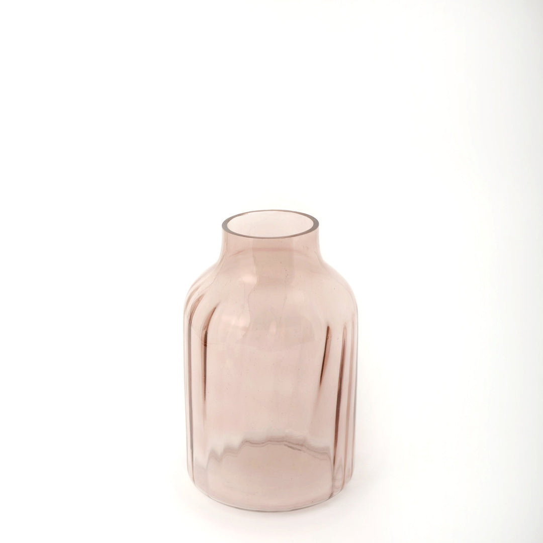 Salmon Pink Glass Vase