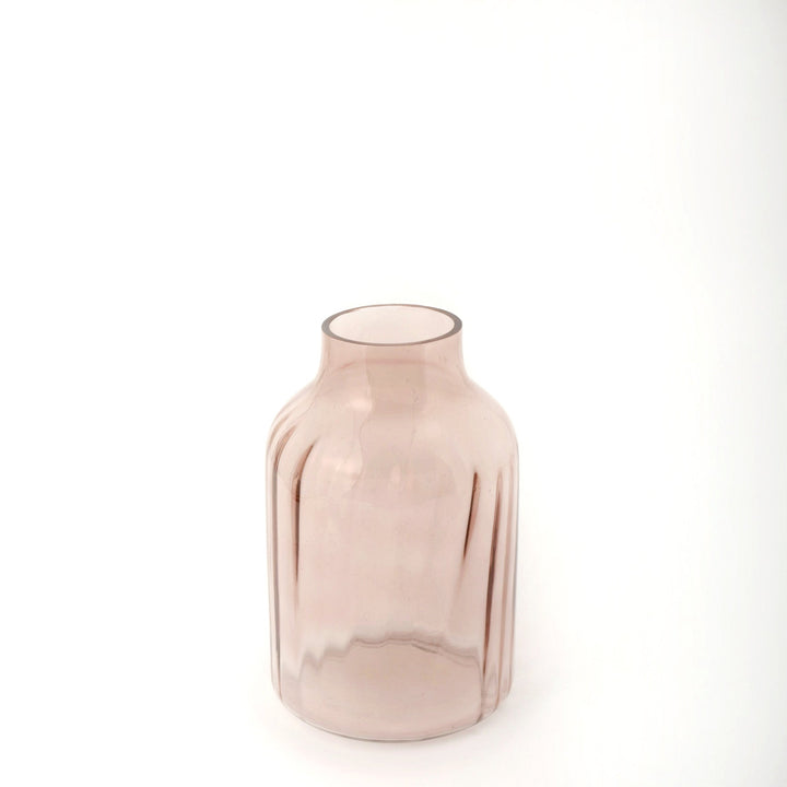 Salmon Pink Glass Vase