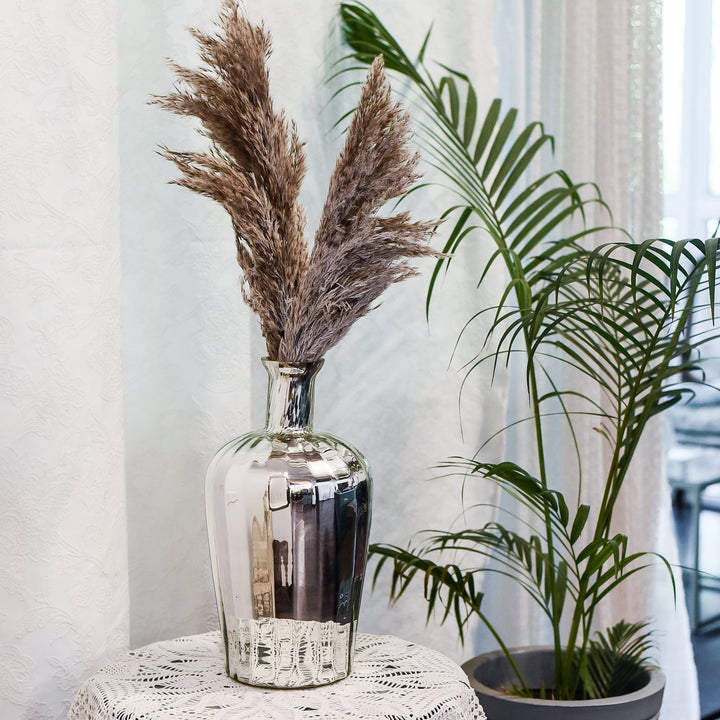 Silver Glass Vase