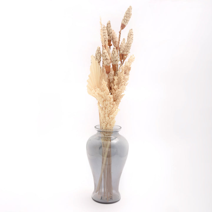 Smoke Grey Glass Vase