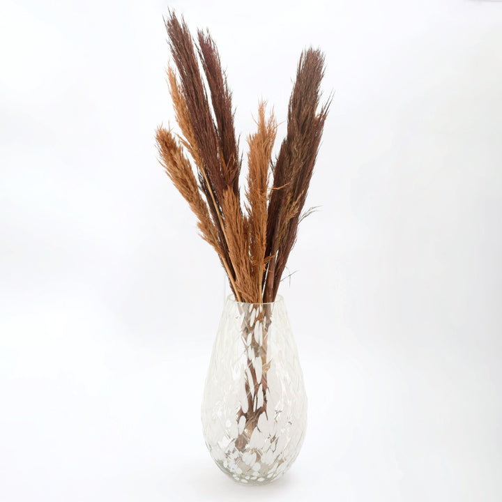 Steel Grey Droplet Glass Vase