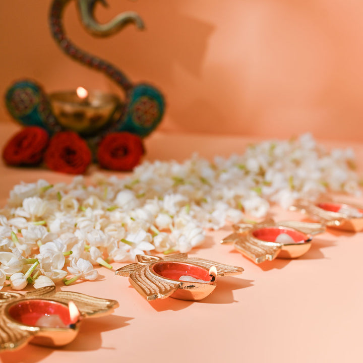 Swarna Lotus Diyas (Set Of 4)