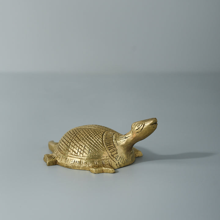 Tortoise Brass Figurine