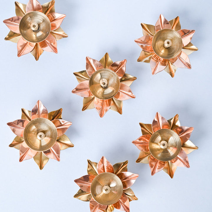 Udyan Metal Diyas (Set Of 6)