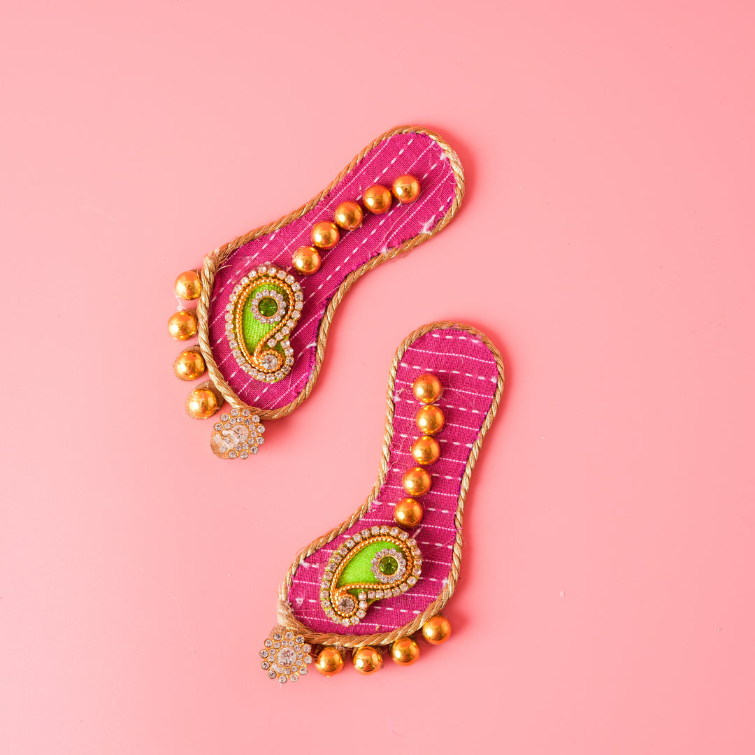 Vibrant Pink Lakshmi Feet