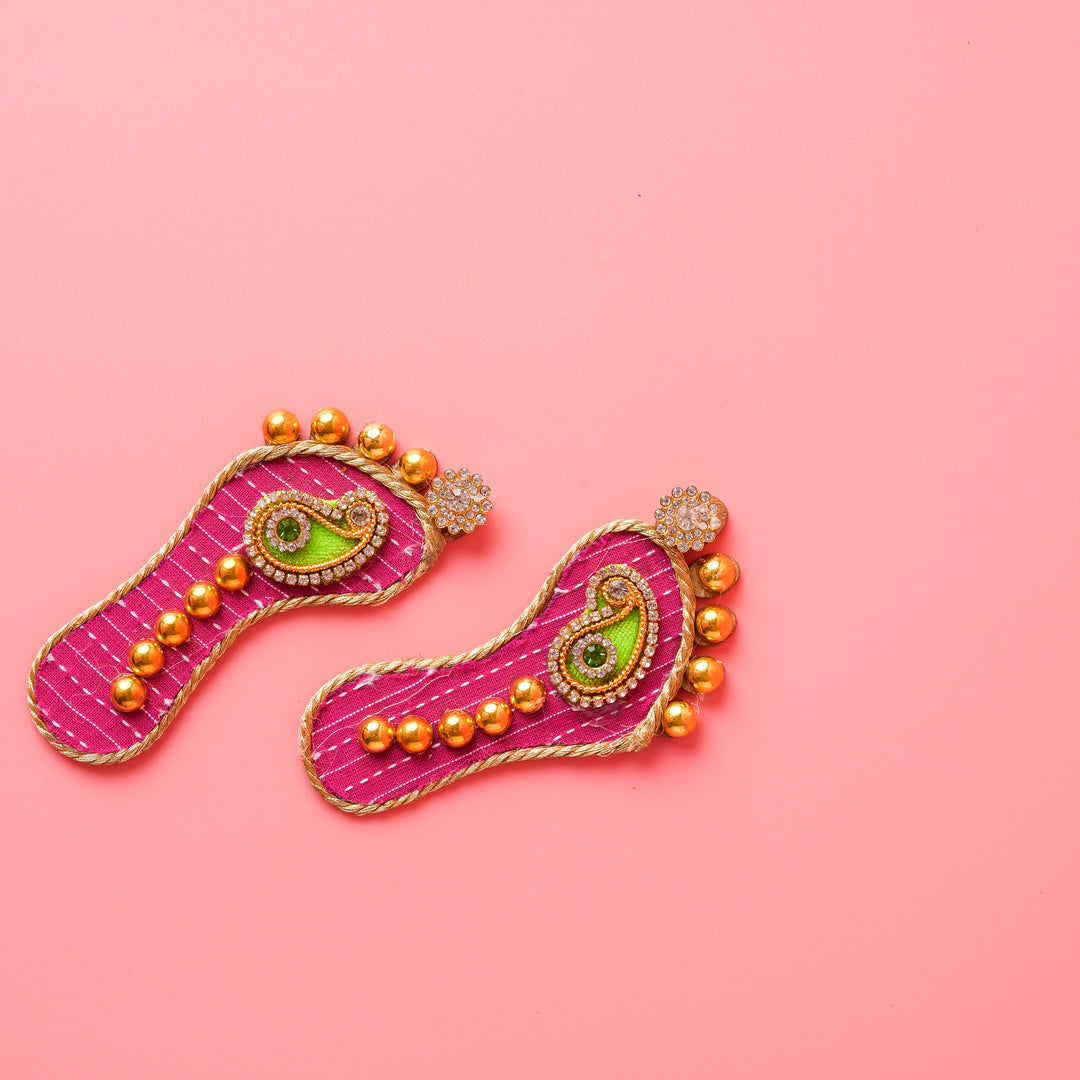 Vibrant Pink Lakshmi Feet