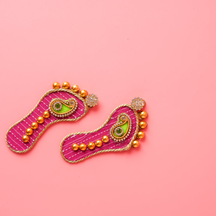 Vibrant Pink Lakshmi Feet