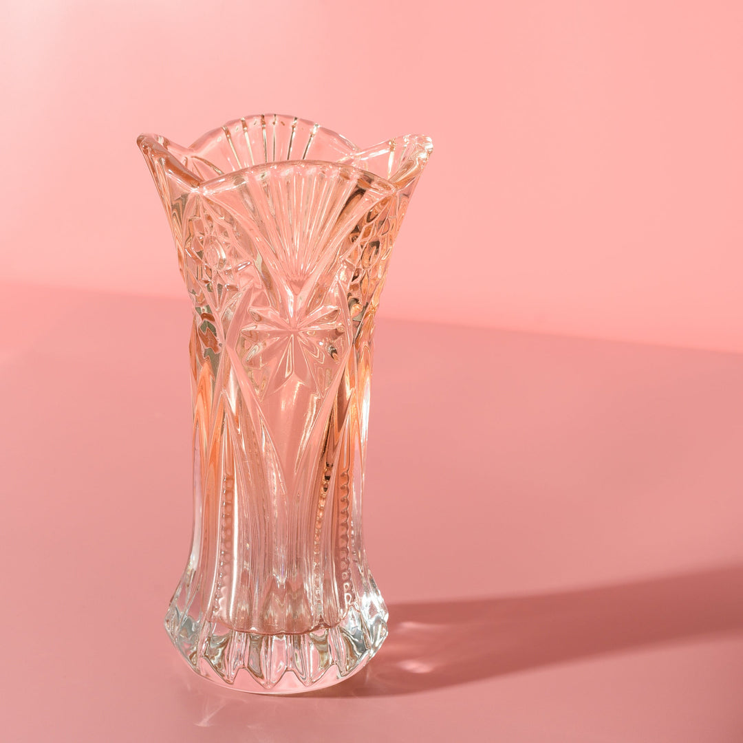 Yellow Glass Flower Vase