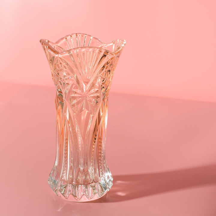 Yellow Glass Flower Vase