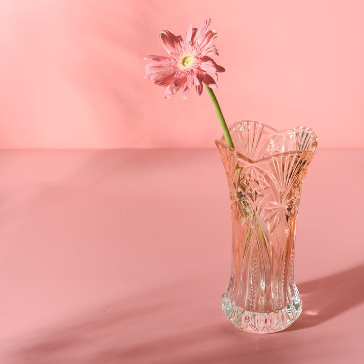 Yellow Glass Flower Vase