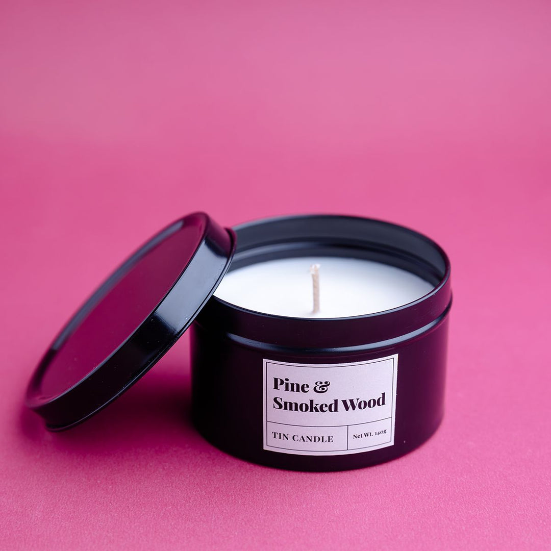 Pine & Smokewood Tin Candle