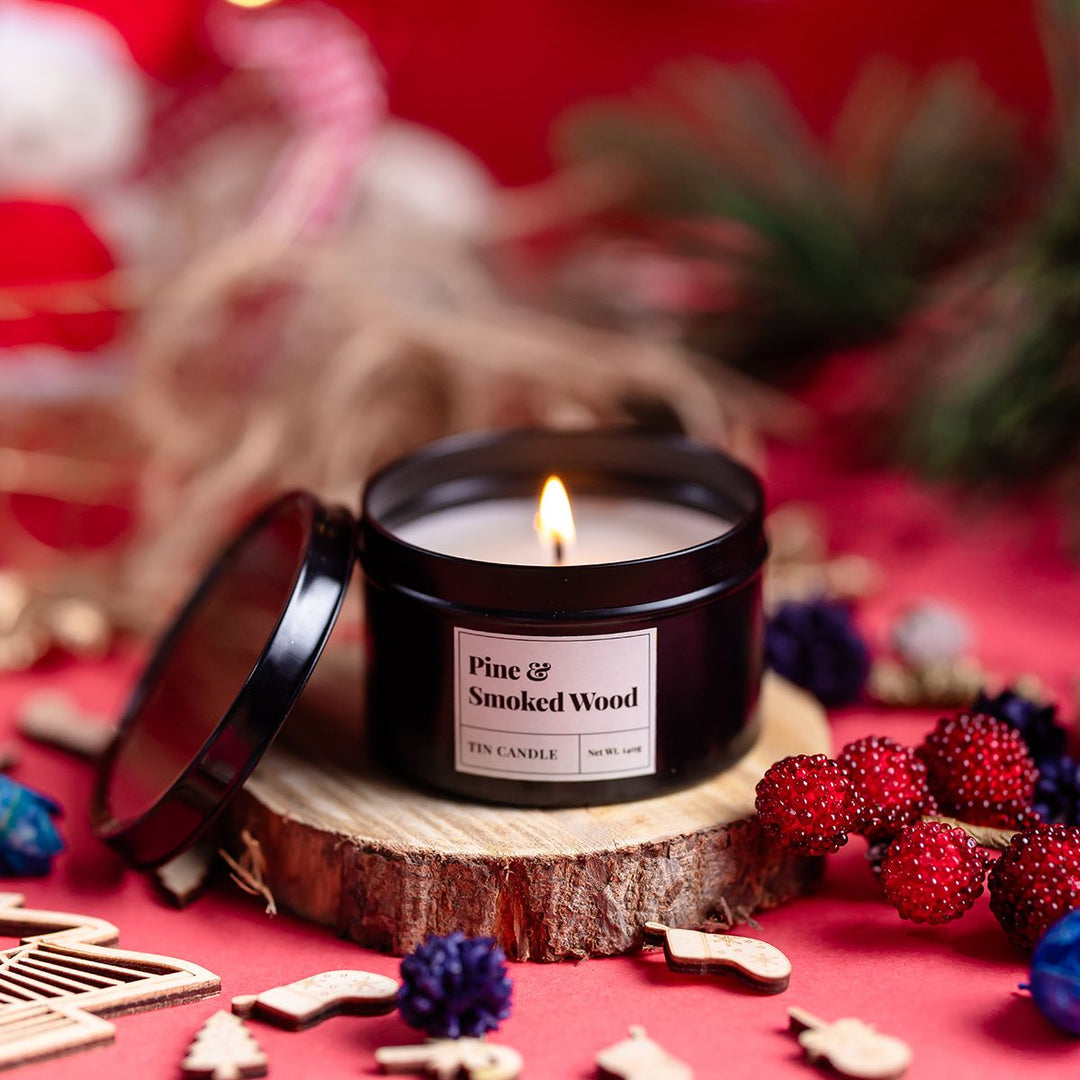Pine & Smokewood Tin Candle