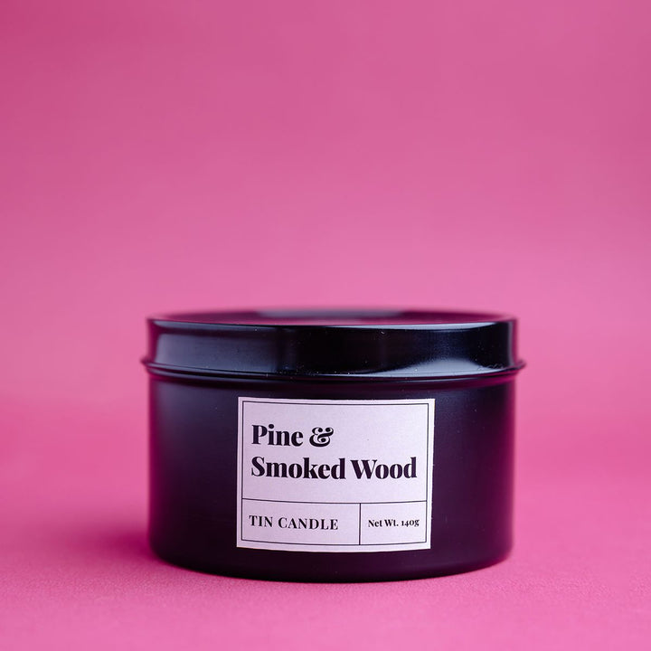 Pine & Smokewood Tin Candle
