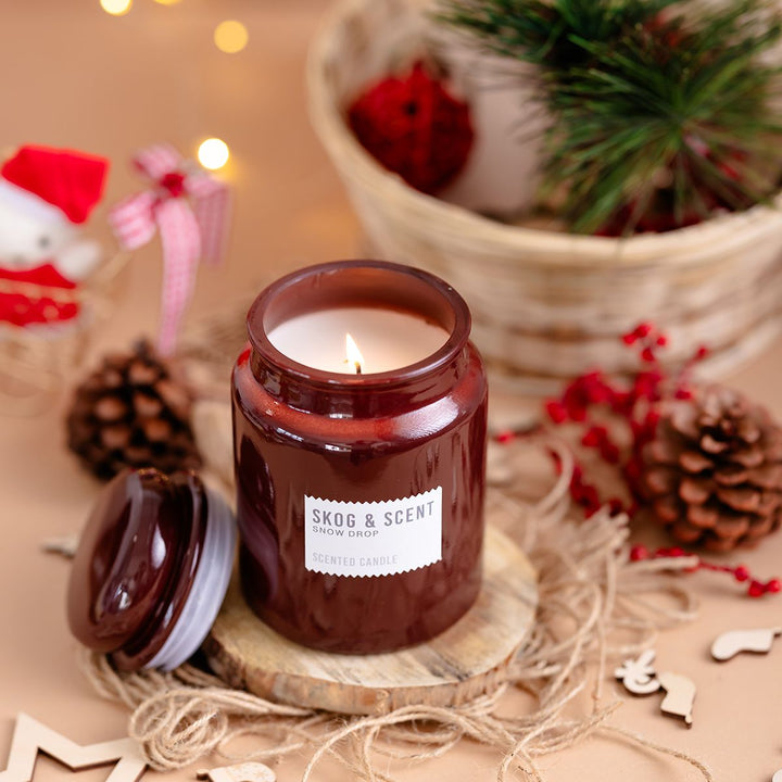 Snowdrop 20oz Lid Jar Scented Candle