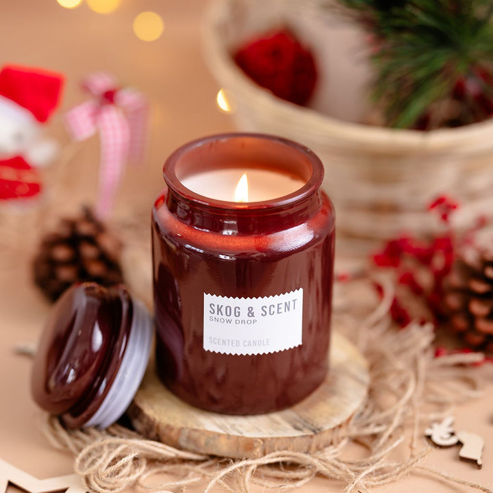 Snowdrop 20oz Lid Jar Scented Candle