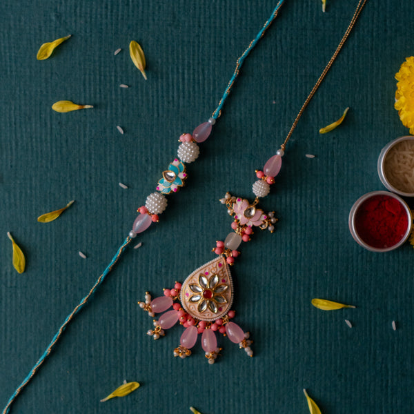 Meena Rakhi & Lumba Set