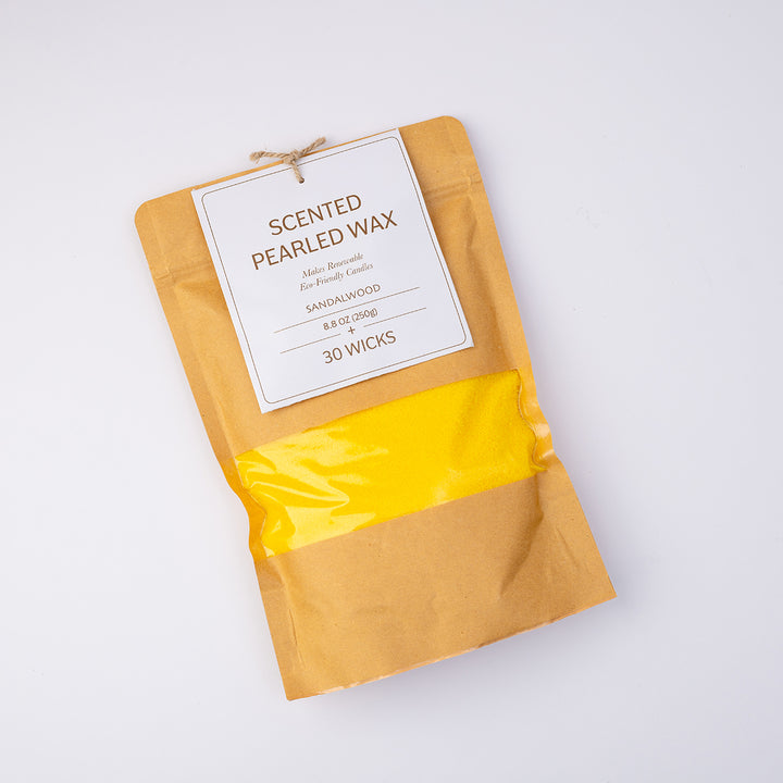 Scented Pearled Wax + 30 Wicks - Sandalwood