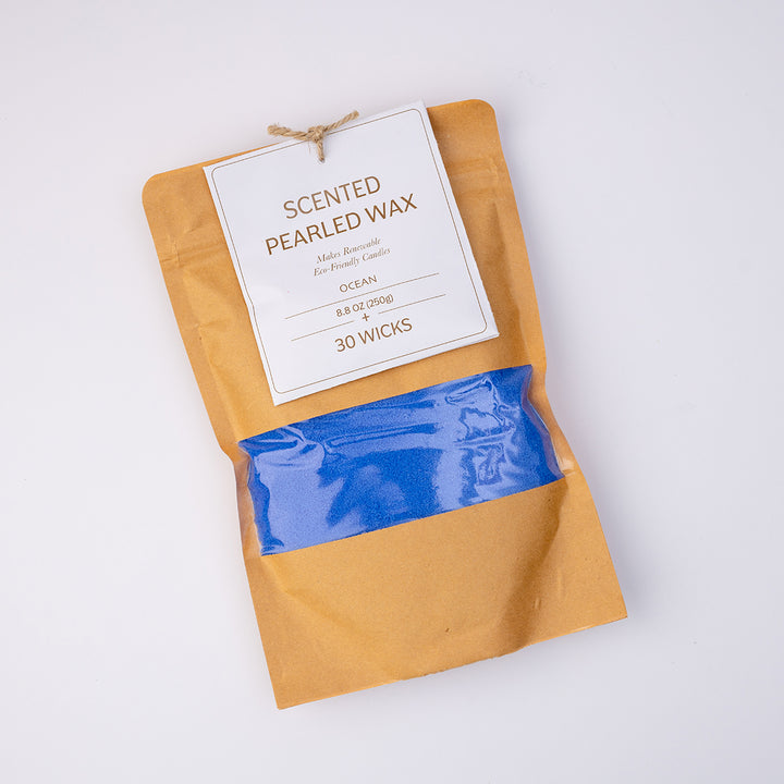 Scented Pearled Wax + 30 Wicks - Ocean