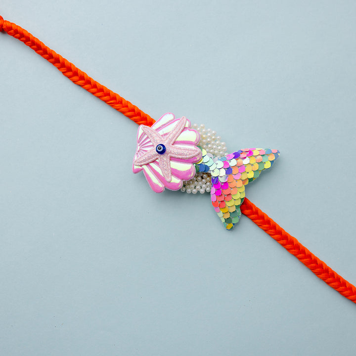 Ganesha Plush & Mermaid Rakhi Combo with Free Cadbury