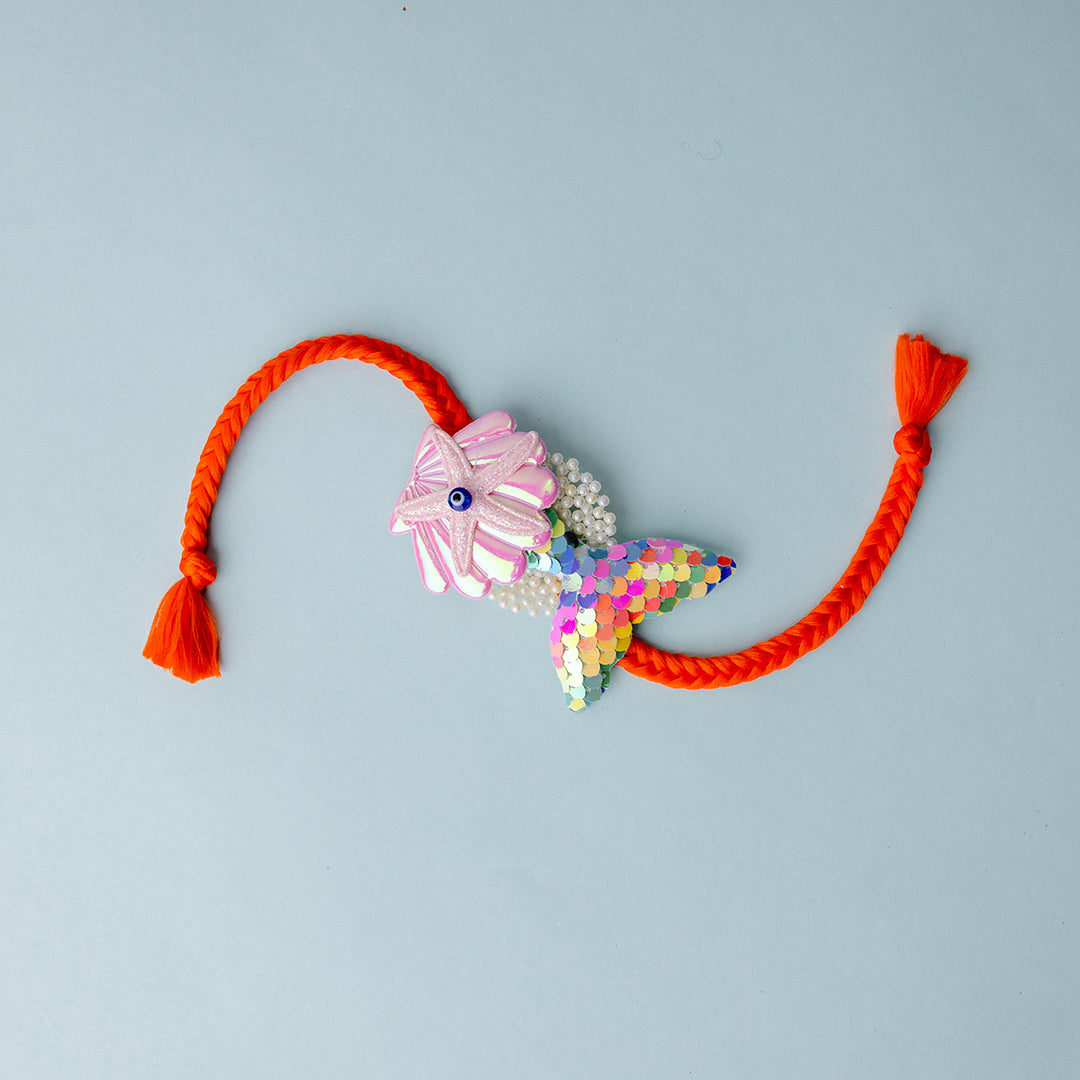 Ganesha Plush & Mermaid Rakhi Combo with Free Cadbury