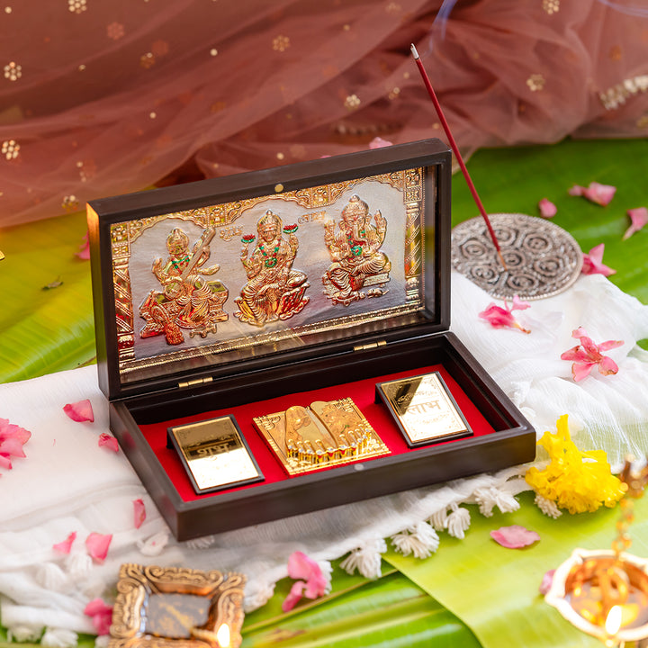 Lakshmi, Ganesh, Saraswati Pocket Temple (Big)