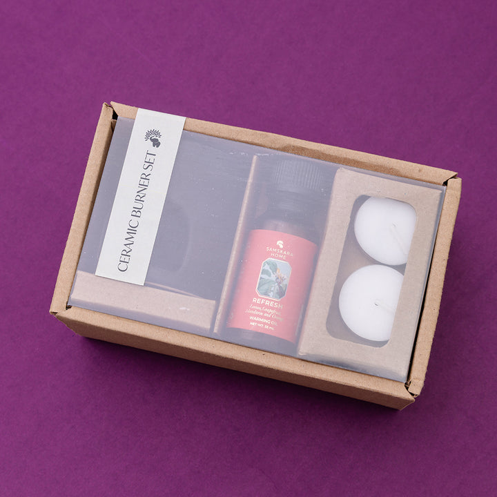 Refresh Aroma Oil & Ceramic Burner Set (Customizable)
