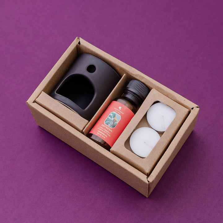 Refresh Aroma Oil & Ceramic Burner Set (Customizable)