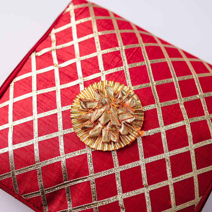 Gota Saree Bag - Red