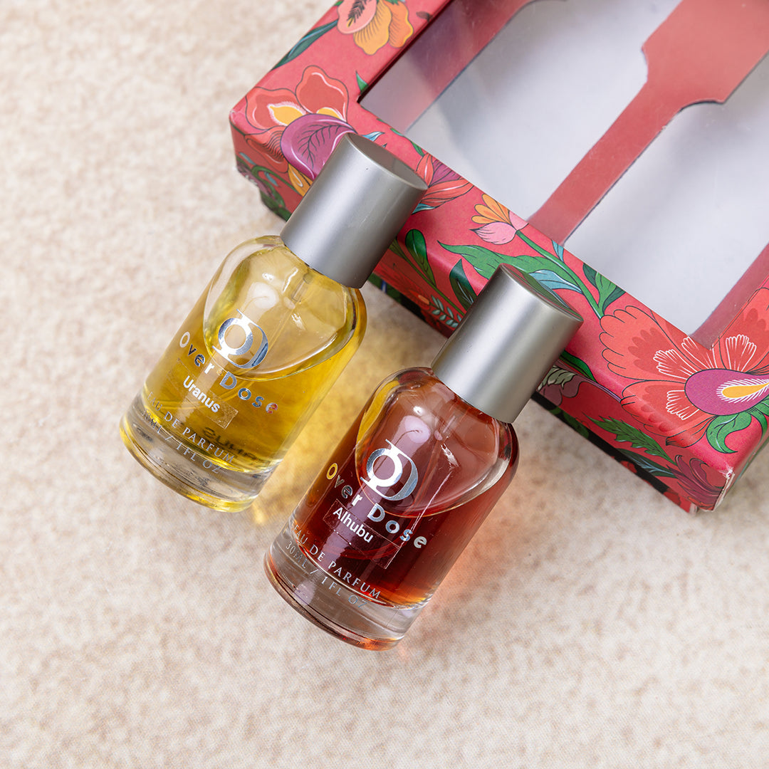 Premium Perfume Duo Set of 2 with Pitambari Bhaiya Bhabhi Rakhi | Rakhi Gift Hamper for Brother & Bhabhi