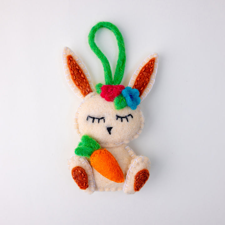 Sleeping Bunny Easter Ornament