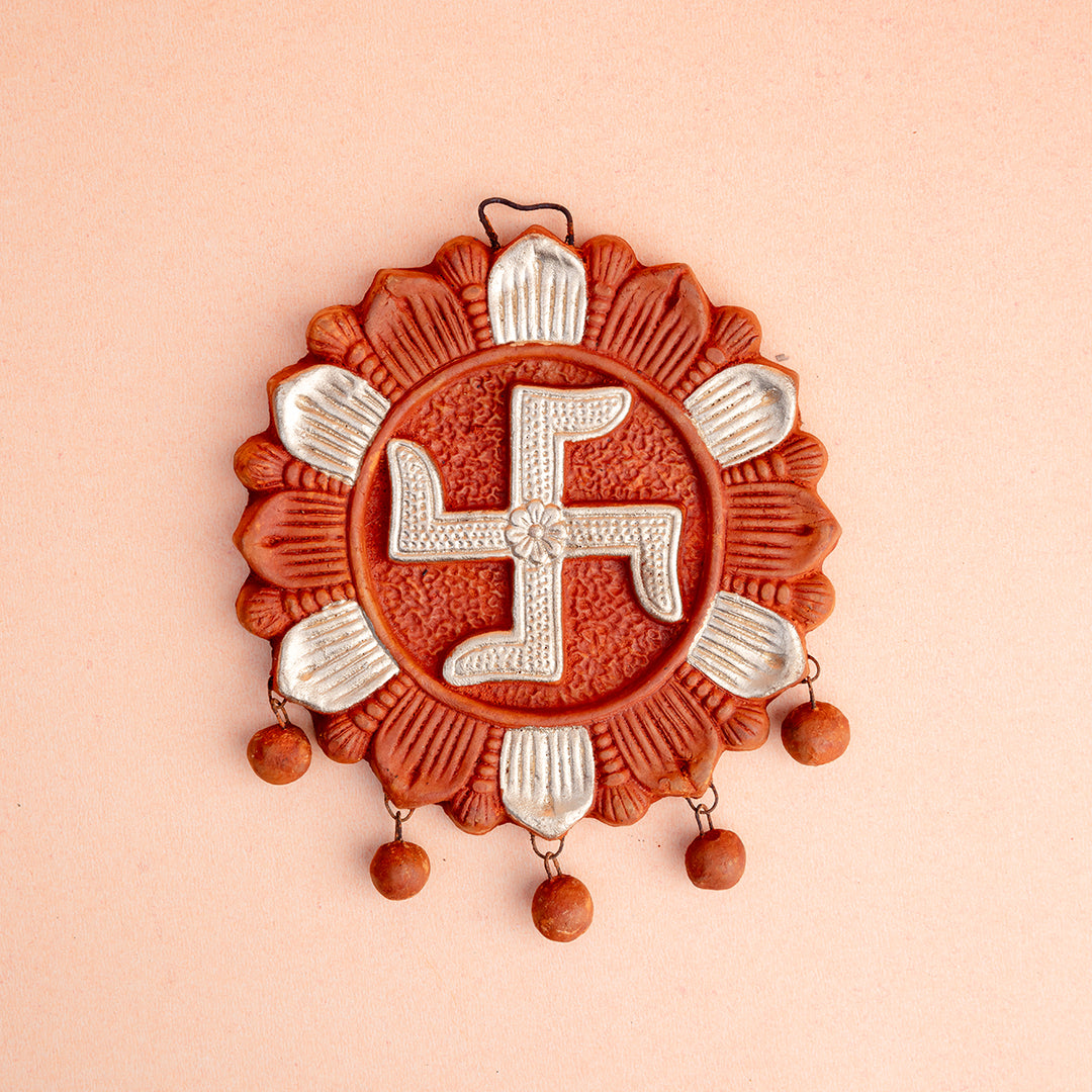 Swastik Terracotta Wall Hanging