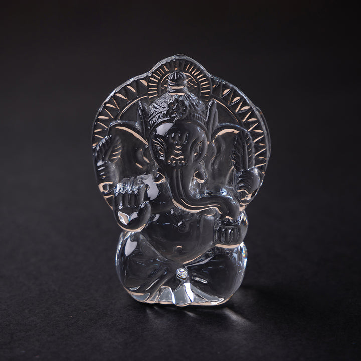 Karunya Glass Ganesha Idol