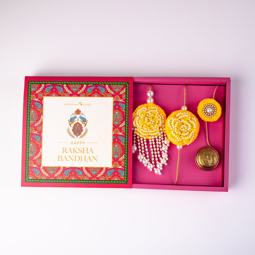 Tanvi (Set of 2 Rakhis & 1 Lumba) Gift Set