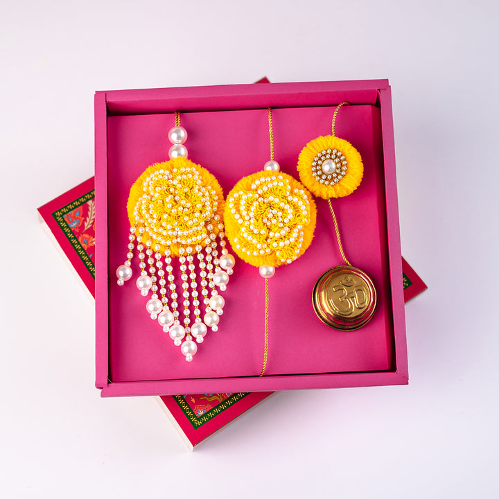 Tanvi (Set of 2 Rakhis & 1 Lumba) Gift Set