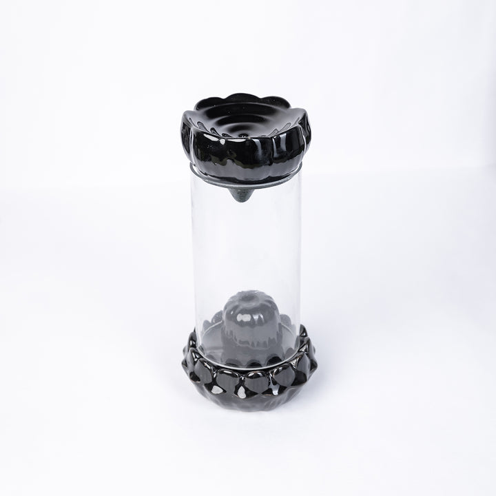 Divine Aura Glass Shivling Incense Holder