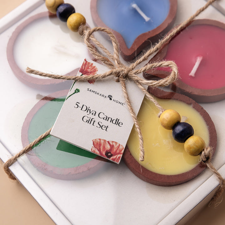 5-Diya Candle Gift Set