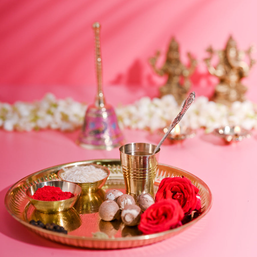 Aarti Rice Aarti Thali Online India | Traditional Pooja Thali Sets – Samskara Home