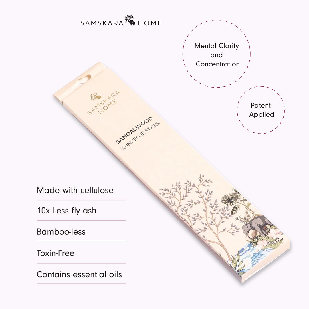 Samskara Sandalwood Incense Sticks (Pack of 10)