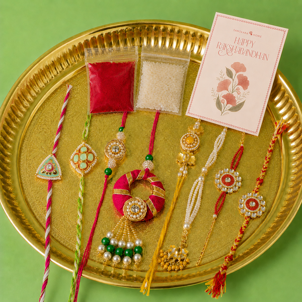 Sohana Pooja Thali & Grand Rakhi Family Celebration Combo