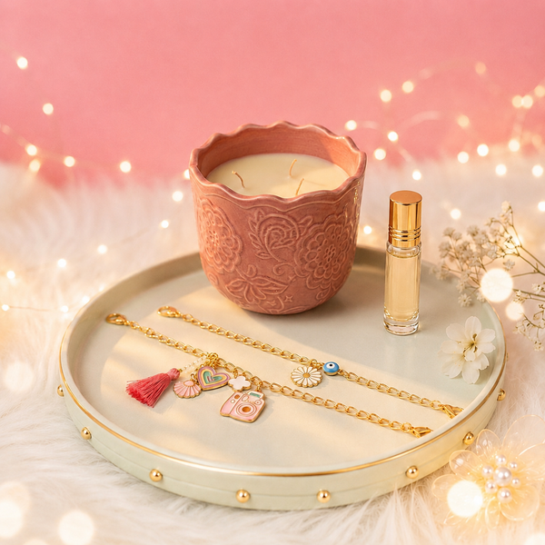 Charm Squad Rakhi Gift Combo