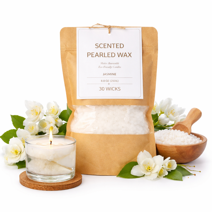 Scented Pearled Wax + 30 Wicks - Jasmine