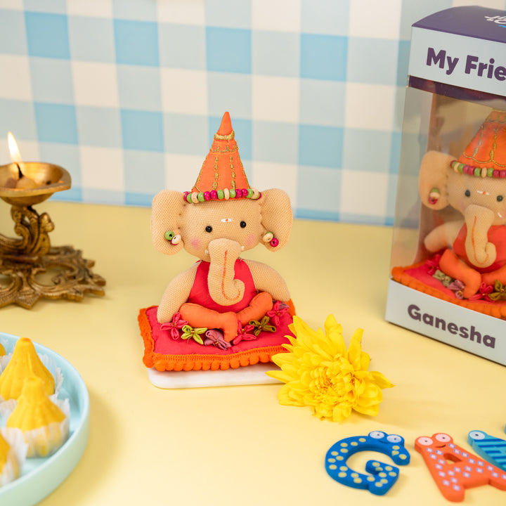 Ganesha Plush & Mermaid Rakhi Combo with Free Cadbury
