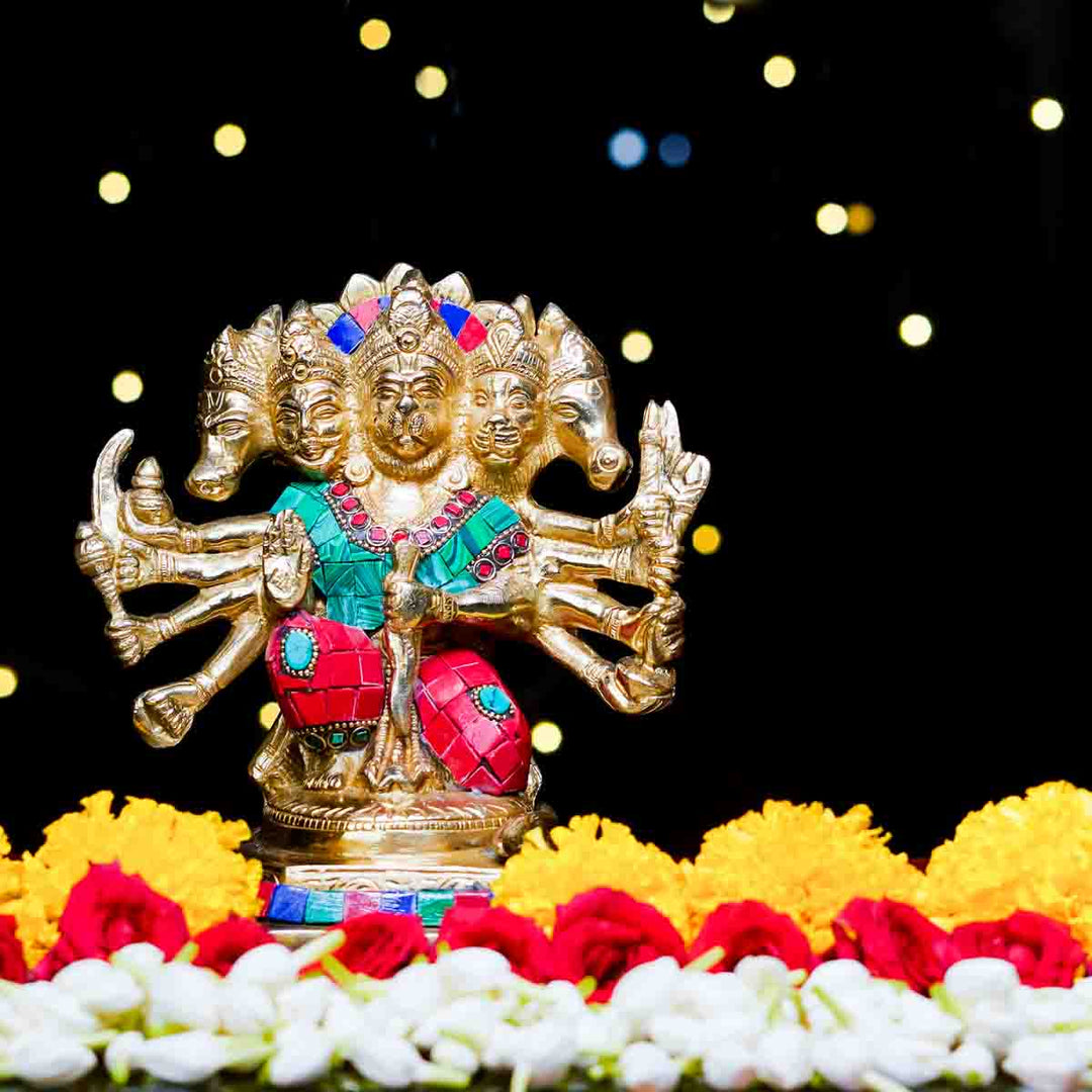 Panchmukhi Hanuman Brass Idol