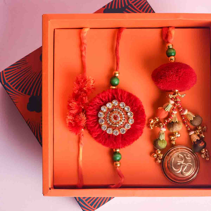 Bhakti Aarti Thali Set & Premium Family Rakhi Collection