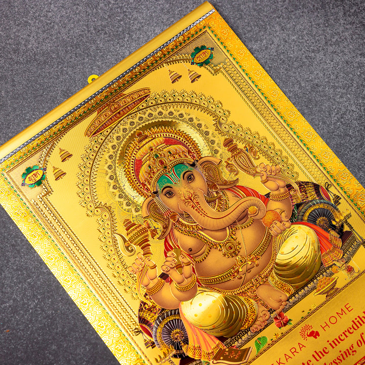 Lord Ganesha Samskara Home Golden Gods Calendar 2024
