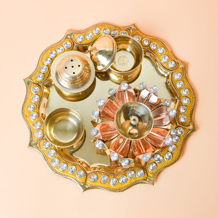 Sattva Aarti Plate & Family Rakhi Celebration Combo